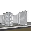 Modern Tall Residential Buildings With Lush Greenery Outdoor Seating And Parking Lot