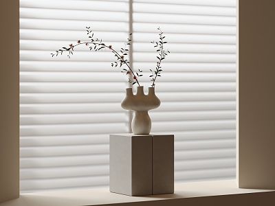 vase floral plant ornaments model