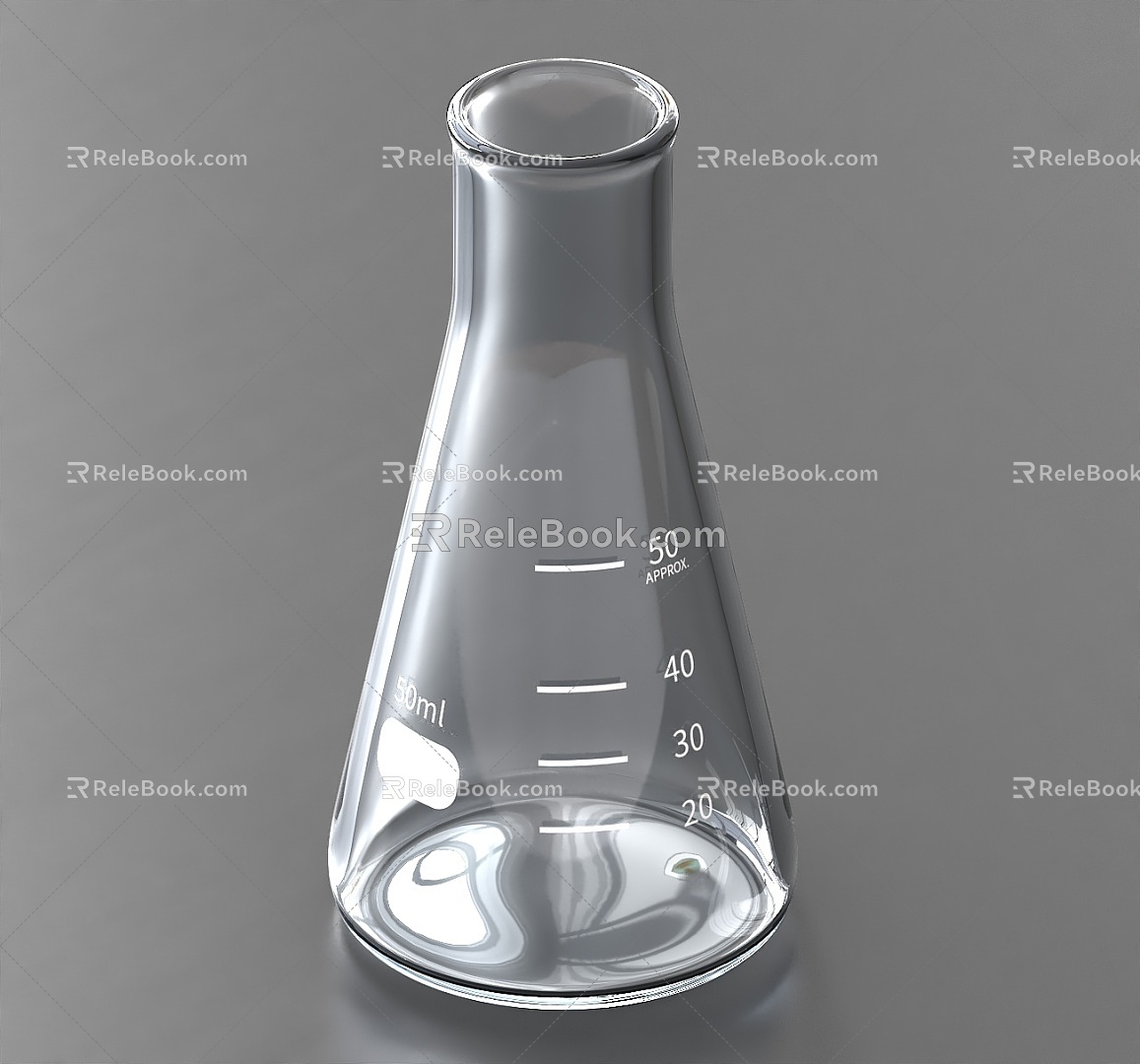 Conical beaker Conical experimental vessel High beaker Experimental vessel Beaker Laboratory glassware 50 ml beaker High beaker Experimental vessel beaker 3d model