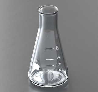 Conical beaker Conical experimental vessel High beaker Experimental vessel Beaker Laboratory glassware 50 ml beaker High beaker Experimental vessel beaker 3d model