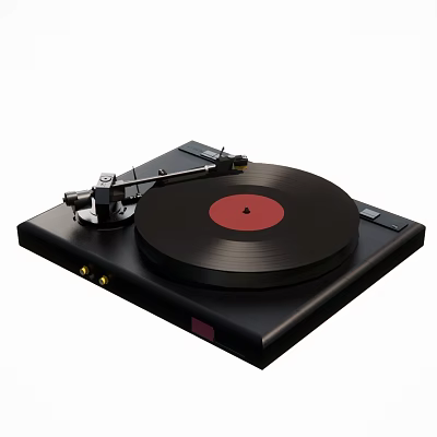 Modern record player vinyl record 3d model Modern record player vinyl record 3d model