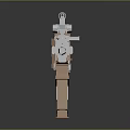 Brown Rifle 3D Model Design With Silver Barrel Magazine And Stock