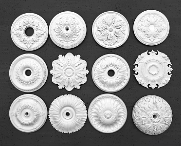 European decorative line combination 3d model