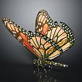 Modern Butterfly Colored Butterfly Tiger Spot Butterfly 3d model