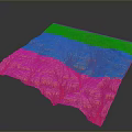 Vibrant Red And Orange Natural Landscape Mountainous Terrain With Intricate Textures And Rolling Contours