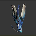 Game and Movie Mythical Creature Character with Blue and White Flowing Mane and Tail