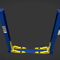 Blue And Yellow Two Post Car Lift For Vehicle Maintenance And Repair