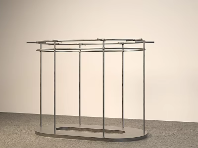 Stylish Modern Clothing Store Metal Clothes Rack With Open Design For Garment 3d model