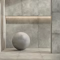 Modern Minimalist Gray Floor Tiles In Interior Space With Recessed Lighting