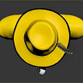 Green Skinned Character In Yellow Suit With Feather Hat And Black Skull Tie Bust Sculpture