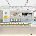 Modern Dessert Shop Interior With Glass Display Cases And Fresh Assorted Pastries
