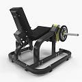 Black Metal Frame Strength Training Sports Equipment With Padded Seat And Barbell Plate