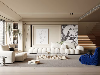 modern living room 3d model