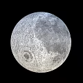 Detailed Natural Moon Surface Landscape With Visible Craters And Gray Textures