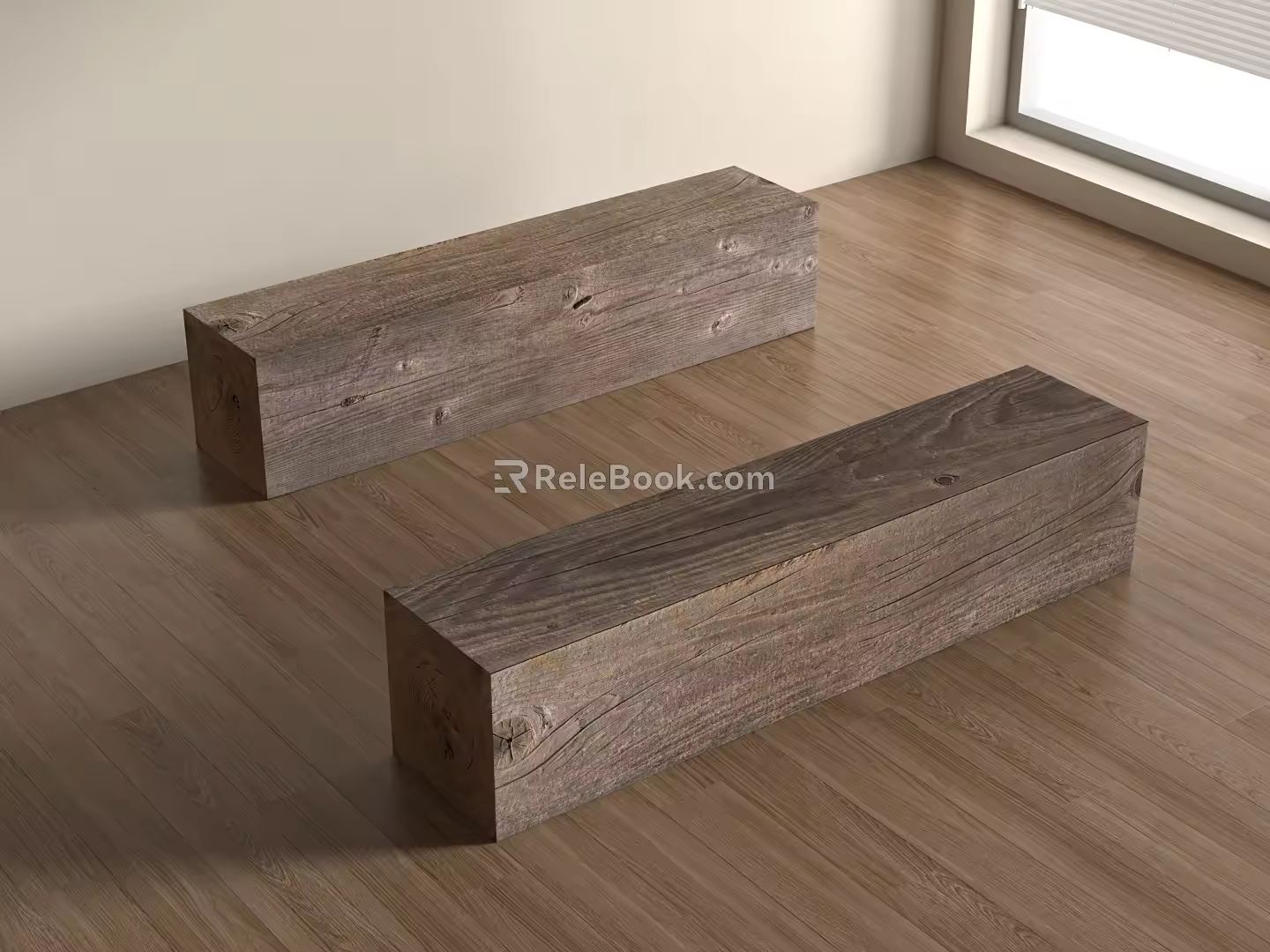Other Stool Log Low Stool Log Bench Rectangular Bench Wooden Stool 3d model