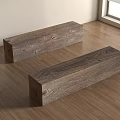 Other Stool Log Low Stool Log Bench Rectangular Bench Wooden Stool 3d model