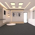 Modern Public Office Space Interior With Minimalist Design And Lighting Fixtures