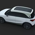 Modern White Compact SUV Car With Black Two Tone Roof And Sleek Exterior Design