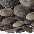 Decorative Ceiling Design With Textured Oval Shapes