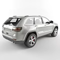 Silver Jeep SUV With Modern Exterior Design And Alloy Wheels Red Accents