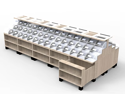 Modern Shelf Shopping Mall Supermarket Grain and Oil Shelf 3d model
