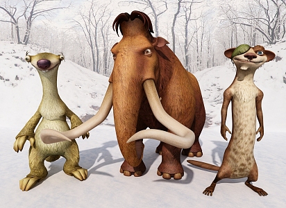 Modern Game Characters Ice Age Characters 3d model