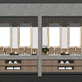 Modern Double Vanity Bathroom With Wooden Cabinets Stone Countertop And Mirror Lighting
