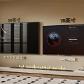 80 Inch and 70 Inch TVs Mounted on Wall with Clear Display Screens
