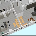 Office Floor Plan Design With Multiple Workstations Meeting Rooms And Lounge Areas