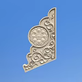 Decorative Architectural Corner Component With Intricate Carved Patterns And Circular Floral Design 3d model