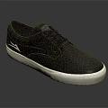 Stylish Black Casual Shoes With White Sole And Side Logo Accent Detail