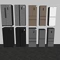 Modern refrigerator 3d model