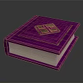 Stylish Purple Hardcover Book With Golden Decorative Pattern On Elegant Cover