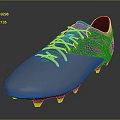 Professional Blue Teal Soccer Shoes With Modern Design And Yellow Studs