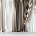 Modern Curtain Combination 3d model