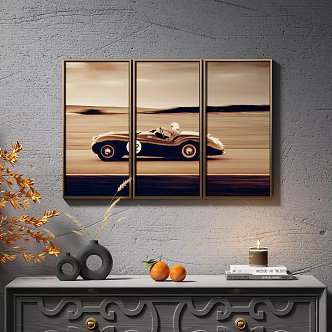 Modern Simple Light Luxury Abstract Painting Decorative Painting Art Painting Hanging Painting 3d model