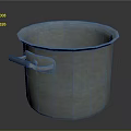 Sturdy Metal Kitchen Appliance Pot With Handle For Home Cooking Use