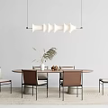 Modern Dining Table and Chair Combination 3d model