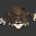 Cartoon Hedgehog Game Character With Big Eyes Brown Body And Clawed Limbs