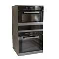Sleek Modern Built In Kitchen Appliances With Two Tier Oven And Digital Control Panel