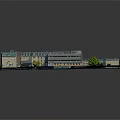 Campus Landscape With Modern Buildings Green Lawns Winding Roads And Parking Areas