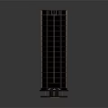 Future Architecture High Rise Tower With Modern Glass Facade And LED Lighting Accents