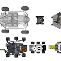 Diverse Functional Vehicles For Space Exploration 3d model