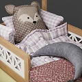 Cozy Kids Bed With Wooden Frame House Shaped Roof Soft Pillows And Storage Drawer