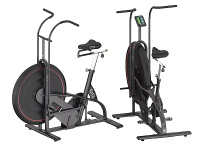 Fitness Equipment Spin Bikes with Black Design Large Flywheel and LCD Display Screen 3d model