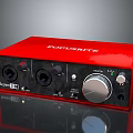 portable synthesizer mixer reverberator tuner mixer mixing equipment 3d model