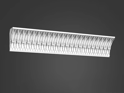 White Decorative Cornice With Intricate Carved Patterns For Interior Wall Ceiling Design 3d model