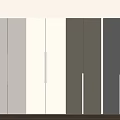 Modern Cabinet Doors With Various Colors And Metal Handles For Interior Design