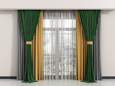 Curtains 3d model