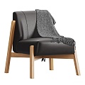 Leisure Chair Single Chair Fabric Single Chair Fabric Leisure Chair 3d model